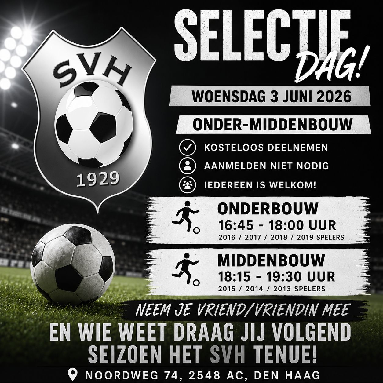 SVH Selectie Voetbal woensdag 3 juni